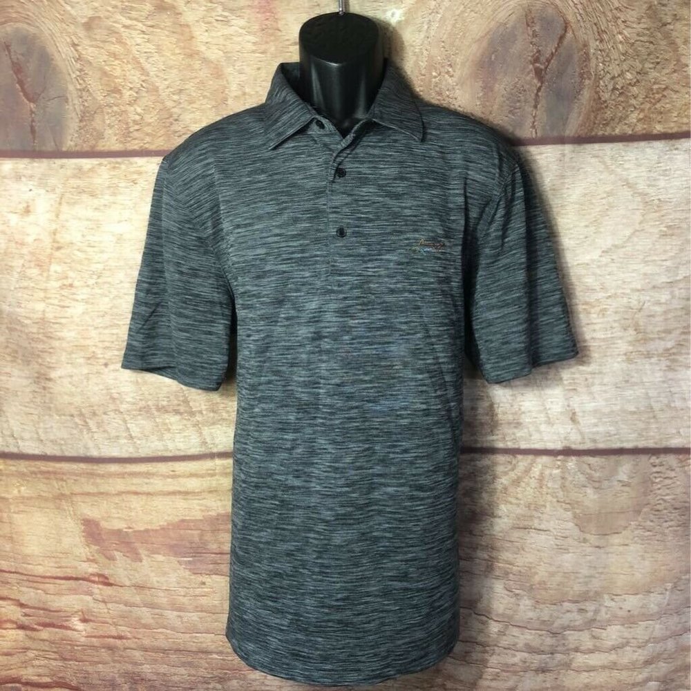Greg Norman Mens Golf Polo Shirt Gray Large